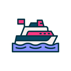 yacht icon for your website, mobile, presentation, and logo design.