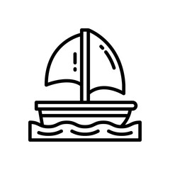 boat icon for your website, mobile, presentation, and logo design.