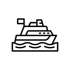 yacht icon for your website, mobile, presentation, and logo design.