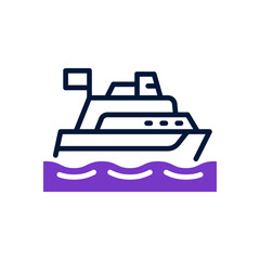 yacht icon for your website, mobile, presentation, and logo design.