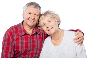 Portrait of a Mature Couple Embracing
