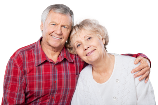 Portrait of a Mature Couple Embracing