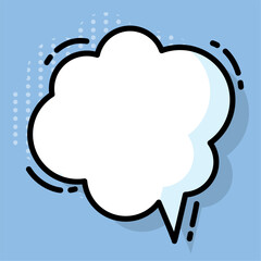 Isolated empty comic speech bubble Vector