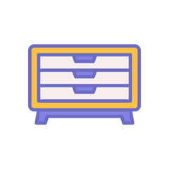 chest of drawer icon for your website design, logo, app, UI. 