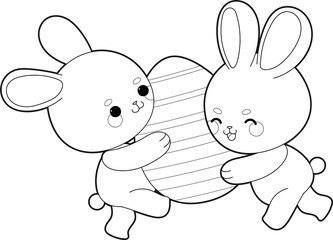 coloring page bunny