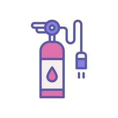 fire extinguishing icon with filled color style