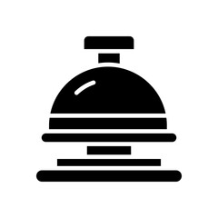 hotel bell icon with glyph style