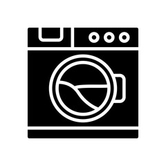 washing machine icon with glyph style