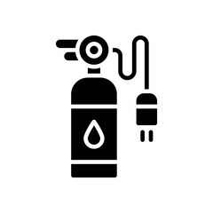 fire extinguishing icon with glyph style