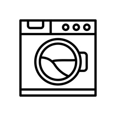 washing machine icon with line style