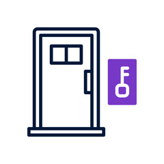 door icon with mix line and solid style