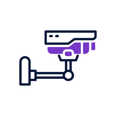 cctv icon with mix line and solid style