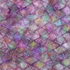 Abstract rhombus mixed media pattern. Endless texture. Print for background, womenswear, home textile, stationery, cosmetics packing, wrapping paper.