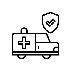 ambulance icon for your website, mobile, presentation, and logo design.