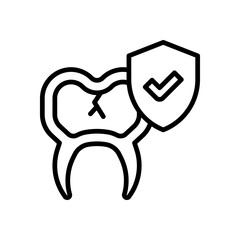 dental protection icon for your website, mobile, presentation, and logo design.