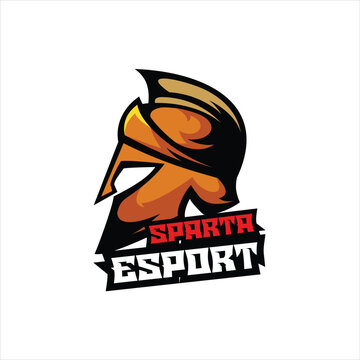 sparta helmet esport logo mascot design