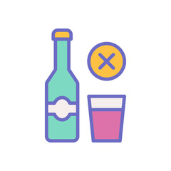 no drink icon for your website design, logo, app, UI. 