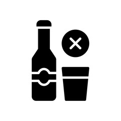no drink icon for your website design, logo, app, UI. 