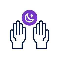 pray icon for your website design, logo, app, UI. 