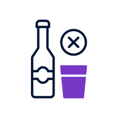 no drink icon for your website design, logo, app, UI. 