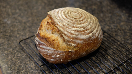 bread on a wooden table