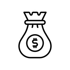 money bag icon for your website design, logo, app, UI. 