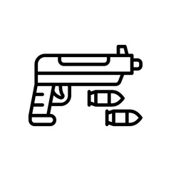 Obraz premium gun icon for your website design, logo, app, UI. 