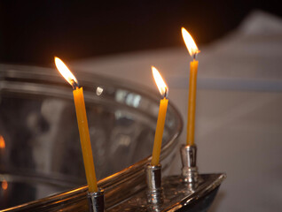 candles in the church