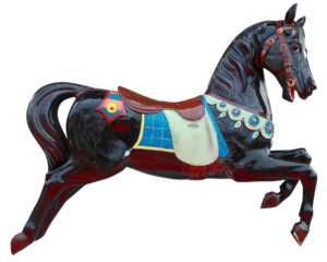 Cheval de bois d'un carrousel	