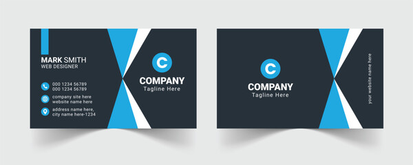 Corporate business card template, Modern business card design template, Clean professional business card template, visiting card, business card template.