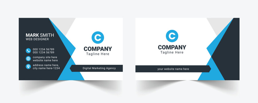 Corporate business card template, Modern business card design template, Clean professional business card template, visiting card, business card template.