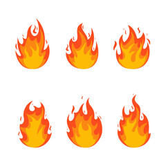 fire flames set