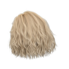 Fototapeta premium 3d render illustration beauty short hair isolated blonde