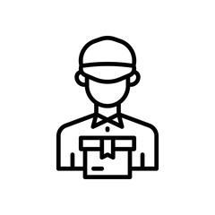 delivery man icon for your website design, logo, app, UI. 