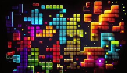 Tetris game background.