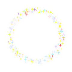 Glittering stars' wreath. 3d rendering.	
