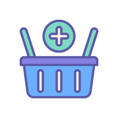 add to basket icon for your website design, logo, app, UI. 