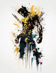 Wolverine: Minimalist Fractal Tattoo Design