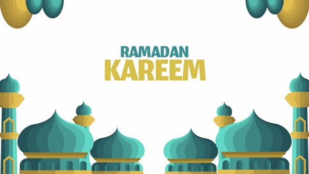 Ramadan background animation. Background with Islamic theme.