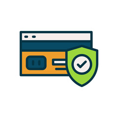secure payment icon for your website, mobile, presentation, and logo design.