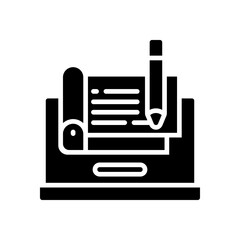 online cheque icon for your website, mobile, presentation, and logo design.