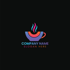 Free vector flat design coffee with communication logo template