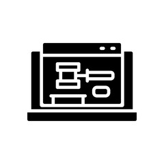 Fototapeta premium auction icon for your website, mobile, presentation, and logo design.