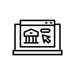 online banking icon for your website, mobile, presentation, and logo design.