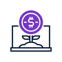 investment icon for your website, mobile, presentation, and logo design.