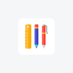 Scale, pencil�fully editable vector Flat Icon 