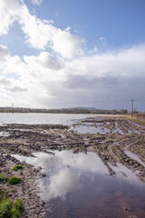Flood waters in Herefordshire.