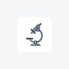 Microscope, Micro�fully editable vector Flat Icon 