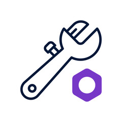 adjustable wrench icon for your website, mobile, presentation, and logo design.