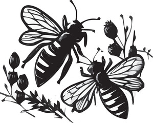 A beautiful bees logo